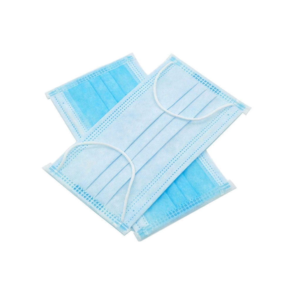 Clinevo 3-Ply Face Mask with Earloop – Blue Disposable Medical Mask for Daily & Professional Use | Breathable, Non-Woven, Hypoallergenic Protection Mask – Box of 50 Pieces