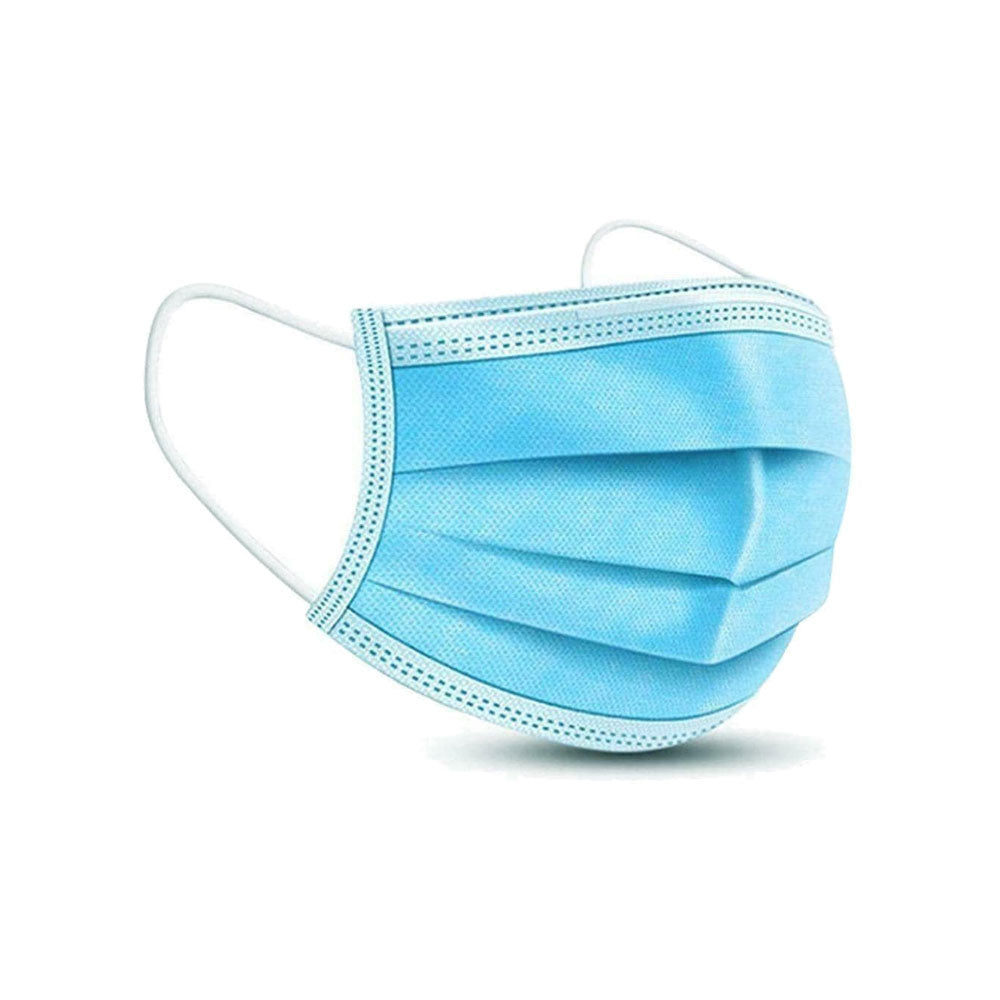 Clinevo 3-Ply Face Mask with Earloop – Blue Disposable Medical Mask for Daily & Professional Use | Breathable, Non-Woven, Hypoallergenic Protection Mask – Box of 50 Pieces