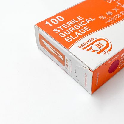 Sterile Surgical Blades - Carbon Steel Scalpels (100 Count)