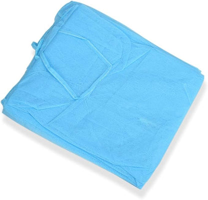 Disposable Isolation Gown with Knitted Cuffs | Level 2 Medical Protective Gown | Fluid-Resistant Non-Woven PPE Gown | Comfortable Full Coverage Safety Gown for Hospital, Clinic & Lab Use | Size: L (10 PCS)
