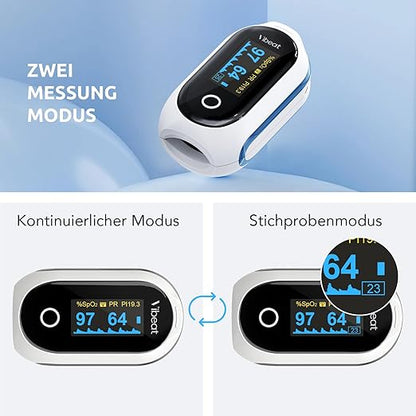 Finger Pulse Oximeter PF-10AW – Portable Fingertip Blood Oxygen (SpO₂) & Pulse Rate Monitor with OLED Display, Fast & Accurate Readings for Home, Clinic, Sports