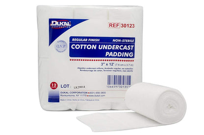 Cotton Undercast Padding (Non-Sterile, 3 in x 12 ft Roll) - Ultimate Patient Comfort