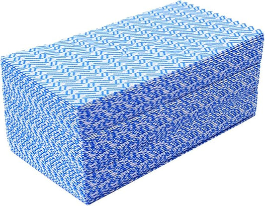 Multipurpose J Cloth – Reusable Cleaning Wipes – 40 GSM Heavy-Duty – Natural Fiber + Polyester – Highly Absorbent & Quick Dry – 30×60cm – Blue – 100 Sheets Pack
