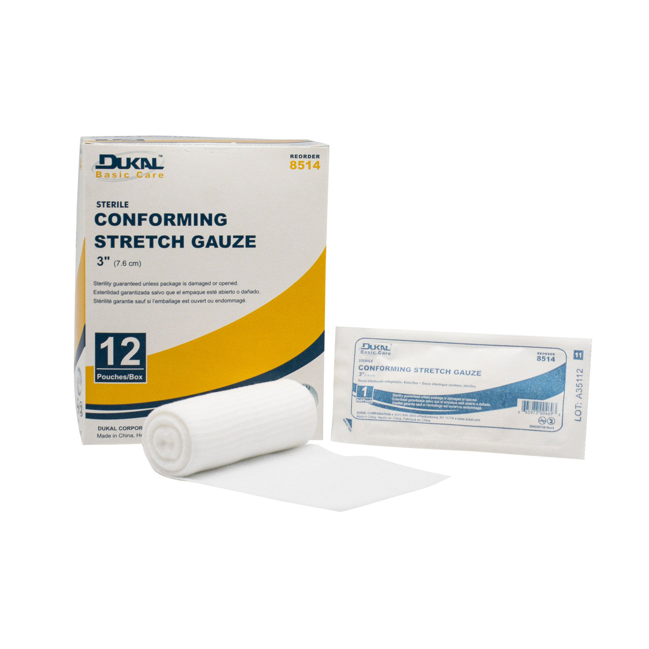 Sterile Conforming Stretch Gauze 3" (12 Pcs) - Secondary Dressing