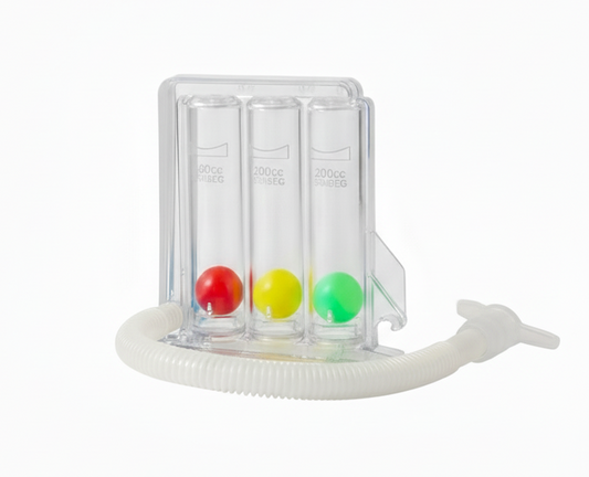 3 Ball Spirometer Breathing Exercise Device | Lung Capacity Trainer for Respiratory Recovery | Deep Breathing Training Tool for Post Surgery & Wellness – 1 PC