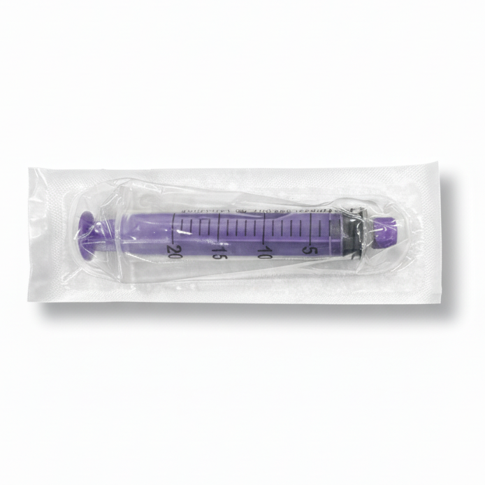 ENFit Enteral Syringe with Cap 20ml | ISO 80369-3 Compliant | Safe Feeding & Medication Administration | Latex/DEHP Free (Box of 100
