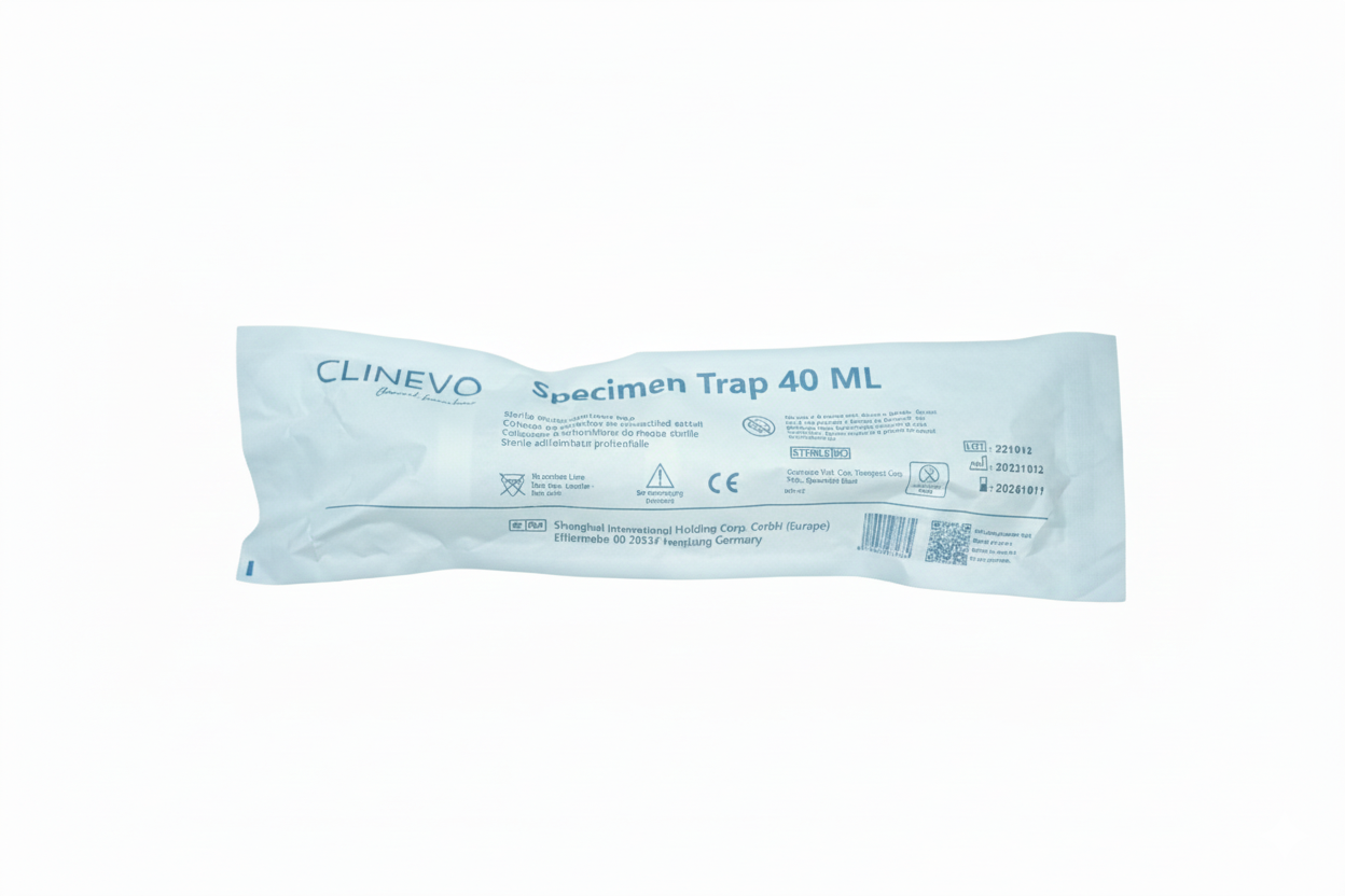 Specimen Trap 40 ML – Sterile Mucus Specimen Collector | Latex-Free, CE Certified | Medical Sample Collection Device