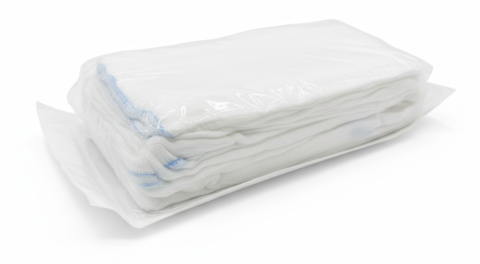 Sterile Laparotomy Sponges with X-Ray Detectable Thread – 12-Ply Cotton Abdominal Pads – 45x45cm Surgical Swabs for OR Procedures (5 pcs/pack)