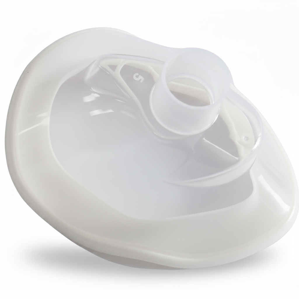 PVC Free Anesthesia Mask, Size 6 Adult XL | 22mm ID Connector, DEHP Free, Latex-Free | BVM Resuscitator & Anesthesia Use