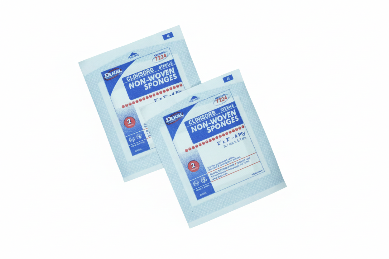 Clinisorb Sterile Non-Woven Sponges 2x2, 4-Ply (7224) - Wound Dressing