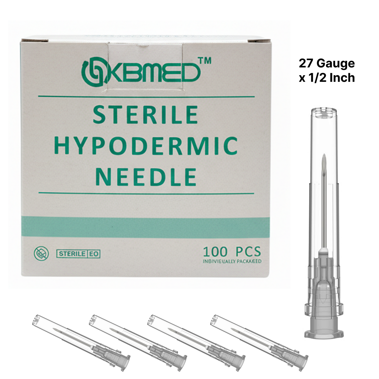 Sterile Hypodermic Needle – 27G x ½” | Non-Pyrogenic | EO Sterilized | Precision Medical Injection Needle | Single-Use | CE Certified