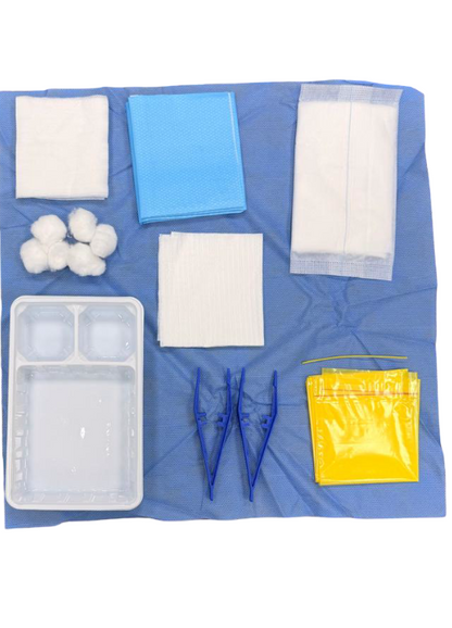 Sterile Dressing Pack (NM-G004)– Single Use Medical Wound Care Kit | Includes Cotton Balls, Sponge (10x10cm), Abdominal Pad, Plastic Forceps, Waste Bag, Dressing Towel & Sterile Field – For Clinics, Hospitals & First Aid