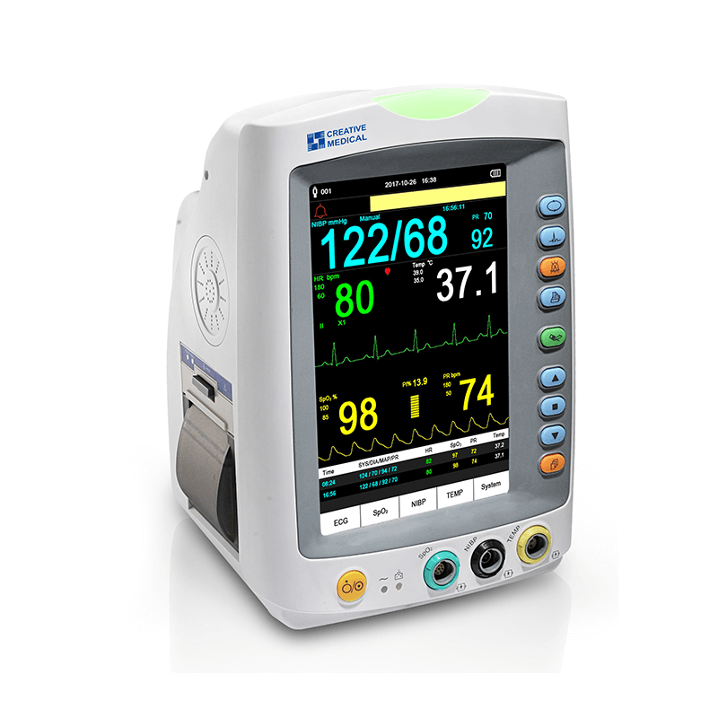 Lepu Vital Signs Monitor PC-900 Plus – Multi-Parameter Patient Monitor for Blood Pressure, SpO₂, Pulse Rate & Temperature, Portable Medical Monitor for Clinic & Home