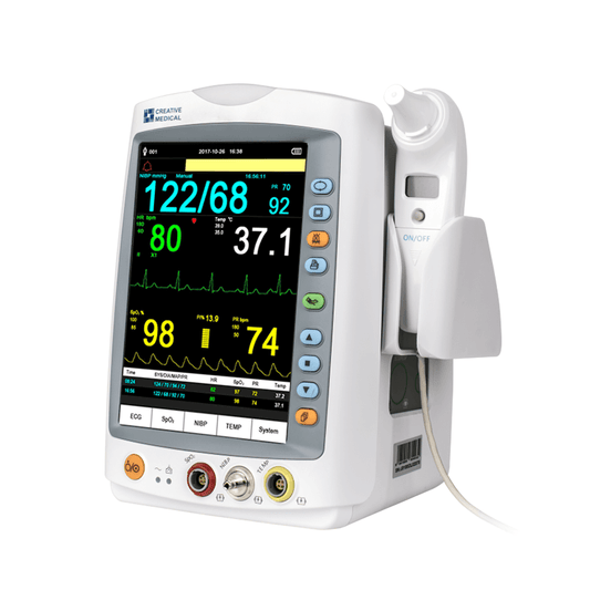 Lepu Vital Signs Monitor PC-900 Plus – Multi-Parameter Patient Monitor for Blood Pressure, SpO₂, Pulse Rate & Temperature, Portable Medical Monitor for Clinic & Home