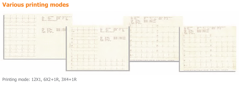 Comen CM1200A / CM1200B 12-Channel ECG Machine – 8.4" Color Touch Screen Interpretive Electrocardiograph with Internal Storage & Built-in Printer