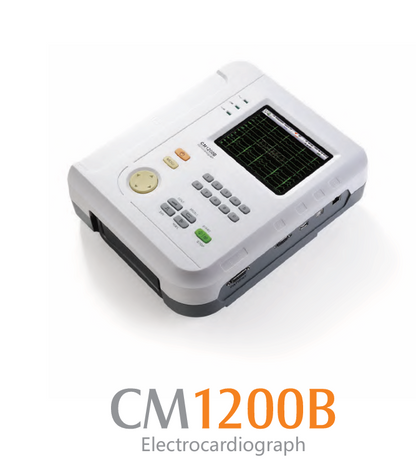 Comen CM1200A / CM1200B 12-Channel ECG Machine – 8.4" Color Touch Screen Interpretive Electrocardiograph with Internal Storage & Built-in Printer