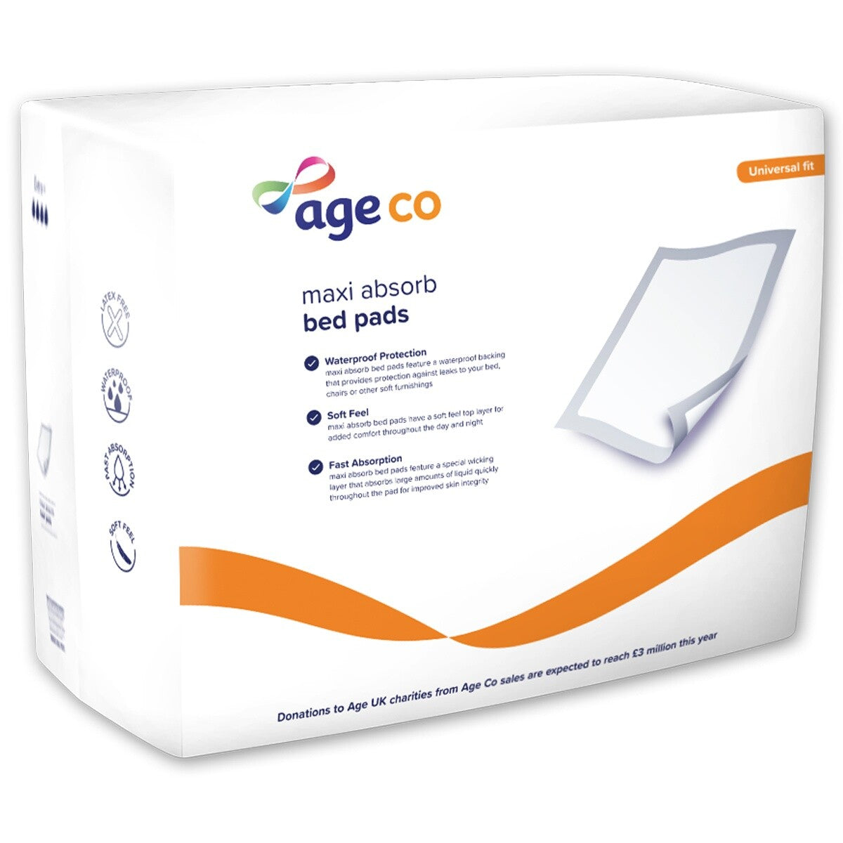 Age Co Maxi Absorb Disposable Bed Pads 60x90cm (2090ml) 25 Pack