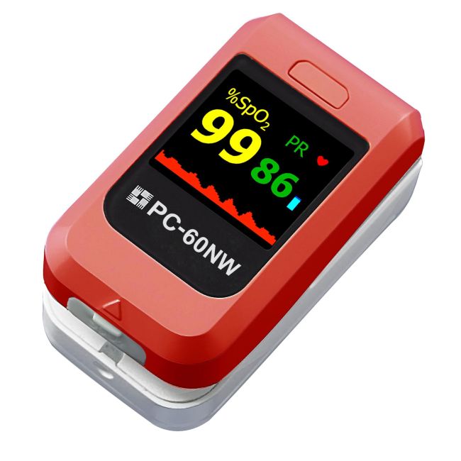 Finger Pulse Oximeter PC-60NW – Portable Fingertip Blood Oxygen (SpO₂) & Pulse Rate Monitor with OLED Display, Fast & Accurate Readings for Home, Clinic, Sports