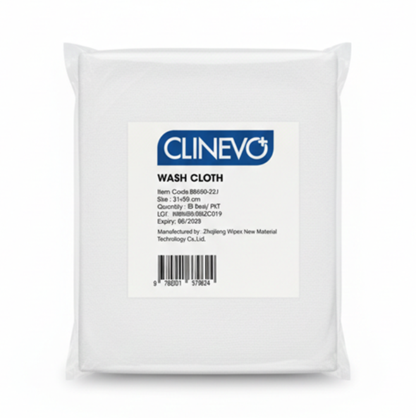Clinevo Disposable Wash Cloths (31x38cm) – 50 Pack – Extra Large & Ultra-Soft Patient Wipes – Highly Absorbent Dry Wipes for Personal Care, and Medical Use – Multi-Purpose Cleaning Cloths
